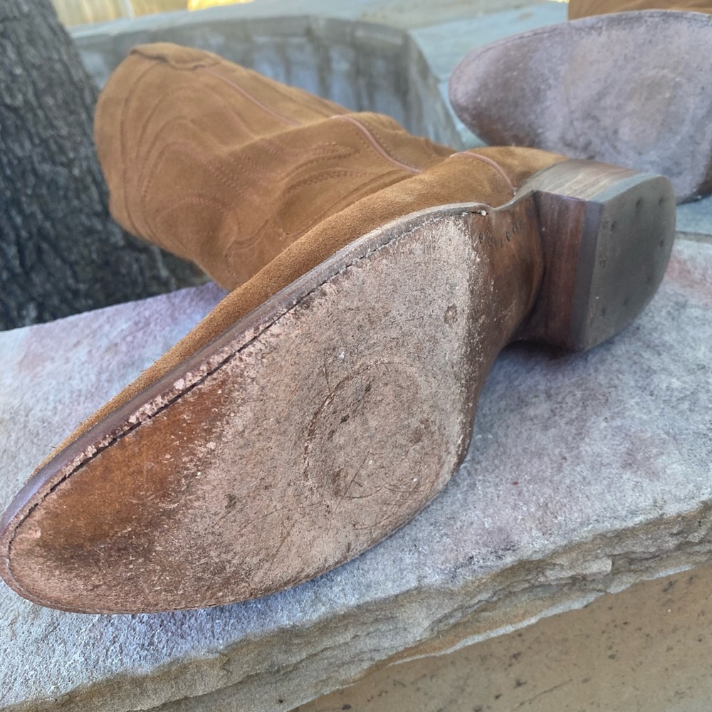 Rockin Leather Suede Cowboy Boots - Picture 7 of 12